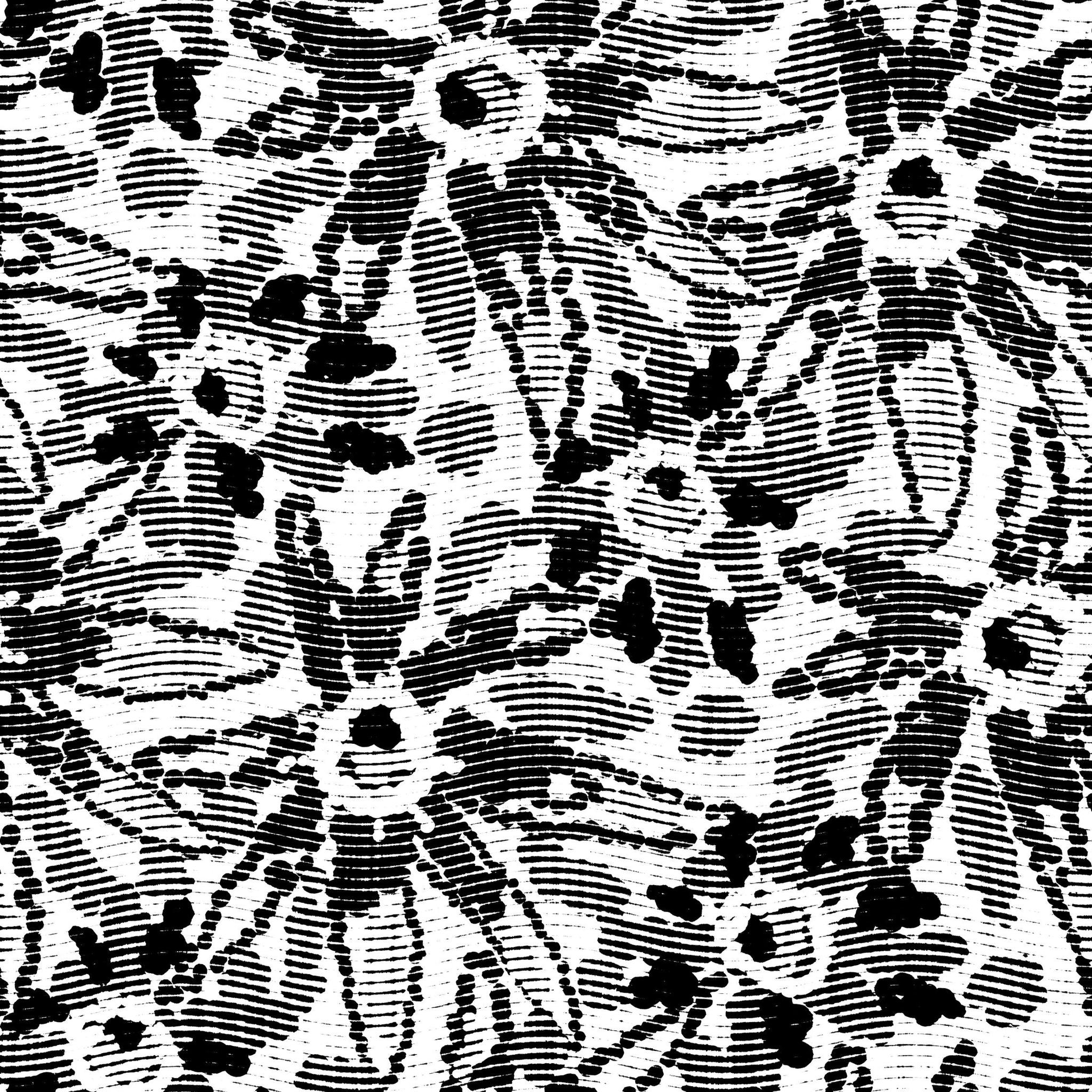 "Wall Blush's Endless Love Wallpaper featured in a modern living room setting highlighting stylish monochrome design."